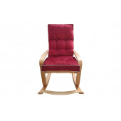 Mobildeco Şehzade Ahşap Sallanan Sandalye ve Dinlenme Koltuğu Çift Renktir Bordo / Krem - 2