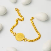 Halep Zincirli Çeyrek Altınlı Bileklik thumbnail 3