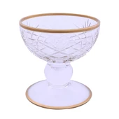 Dekorlu Ayaklı Şekerlik Gold 727D - 1