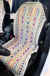 Oto Kılıf Kilim Ön ve Arka Koltuk 3lü Set Terletmez Universal - 1