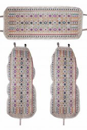 Oto Kılıf Kilim Ön ve Arka Koltuk 3lü Set Terletmez Universal - 4