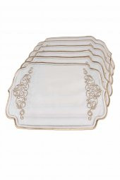 Mihrimah Amerikan Servisi Supla 6 Lı Takım Ecru-gold - 2