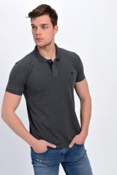 Dynamo Erkek Polo Yaka Likralı T-shirt Füme T621 - 1