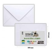 Zarf 13x18 Davetiye Zarfı Beyaz 100lü 1 Paket Artlantis Beyaz Davetiye Zarfı 13*18 100lü 1 Paket - 1