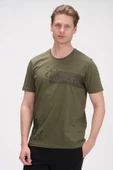 Erkek Baskı Desenli Bisiklet Yaka Pamuklu Kısa Kollu Basic T-Shirt - 12