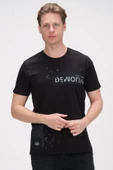 Erkek Baskı Desenli Bisiklet Yaka Pamuklu Kısa Kollu Basic T-Shirt - 2