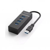 PrimeX PX-3010 USB Hub, 4 Port USB 3.0 Çoklayıcı, USB Çoklayıcı Siyah - 1