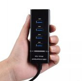 PrimeX PX-3010 USB Hub, 4 Port USB 3.0 Çoklayıcı, USB Çoklayıcı Siyah - 4