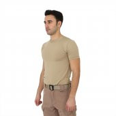 Bej Uzun Kol Microfiber T-shirt - 1