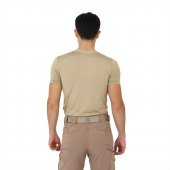 Bej Uzun Kol Microfiber T-shirt - 2