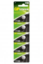 GP Batteries CR1220 1220 Boy Lityum Düğme Pil 3 Volt 5Li Kart - 1