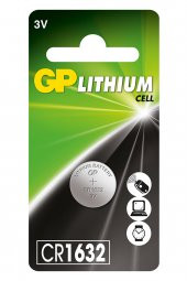 Gp Batteries Cr1632 1632 Boy Lityum Düğme Pil, 3 Volt, Tekli Kart - 1