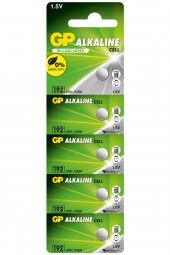 GP Batteries GP192 LR41/192/V3GA Boy Alkalin Düğme Pil 1.5 Volt 5li Kart - 1