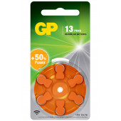 GP Batteries GPZA13 DA13/AC13/ZA13 Boy İşitme Cihazı Kulaklık Pili 1.45 Volt 6Lı Kart - 1