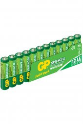 GP Batteries GP15G Greencell R6P/1215/AA Boy Kalem Pil 1.5 Volt 12li Paket - 1