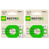 GP ReCyko 1300 Serisi AA Kalem 8li Şarj Edilebilir Pil - 1