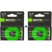 GP ReCyko Pro 2000 mAh AA Kalem 8li Şarj Edilebilir Pil - 1
