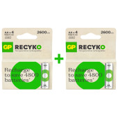 GP ReCyko 2700 Serisi AA Kalem 8li Şarj Edilebilir Pil - 1