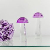 Kristal Dekoratif  Salon Konsol Aksesuar Seti Mor - 7