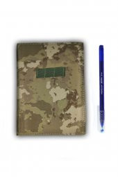 Kamuflaj Desenli Askeri Not Defteri - Kalem Hediyeli - (20 cm - 14.5 cm) - 1