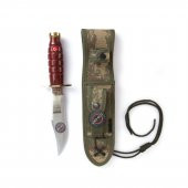 Bordo Saplı Komando Bıçağı Asker Dağcı Avcı Büyük Boy Bıçak - 1