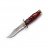 Bordo Saplı Komando Bıçağı Asker Dağcı Avcı Büyük Boy Bıçak - 3