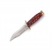 Bordo Saplı Komando Bıçağı Asker Dağcı Avcı Büyük Boy Bıçak - 4