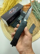 24cm içten çıkmalı mikrotek çakı çelik kılıfı ve kart çakı ile birlikte - 1