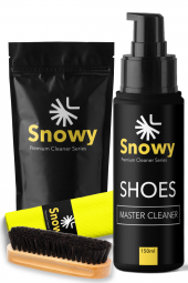 Snowy Shoes Master Cleaner Temizleme Spreyi &  Fırça & Finish Bezi  3Lü Set - 1