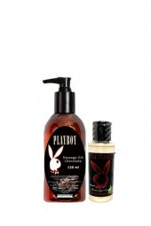 Playboy Aromaterapi  Çikolata Massage Oil 120 ml + Çilek  Aromalı Massage Vücut Masaj Yağı 50 ML - 1