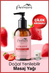 Parnassos 300ml White Sade Ve 150ml Çilek Özlü Afrodizyak Etkili Aromaterapi Masaj Yağı 2li Set - 3