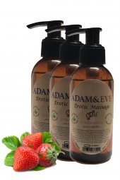 ADAMEVE Çilek Aromalı Vücut Aromaterapi  Masaj Yağı 3 lü - 1