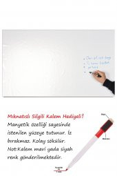 Manyetik Yapışkanlı Beyaz Manyetik Kağıt Tahta 2 li (90x120cm) - 1