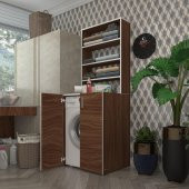 Kenzlife çamaşır makinesi dolabı halifman cvz 180*066*55-20 banyo kapaksız arkalıksız - 1