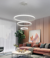 TT AYDINLATMA Tt300-3 By Halka 3 Lü Mat Beyaz ( Beyaz Işık ) Led Avize - 1