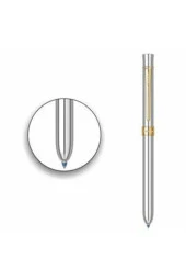 Scrikss Fonksiyonlu Kalem Gold Krom Tükenmez + Versatil Multifonksiyon Kalem - 3