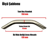 Jüpiter Çekmece Dolap Dolabı Kapak Kulpu Kulpları Kulbu 128 Mm Nikel Metal Kulp Mobilya Mutfak thumbnail 3