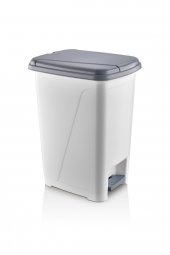 Pedallı Çöp Kovası 25 Litre Beyaz - 1