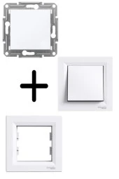 Schneider Asfora Beyaz Permitatör (Çerçevelidir) thumbnail 1