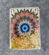 Kompakt Sulu Pullu Makyaj Aynası Kozmetik  Büyüteç Cep Makyaj Aynası Çanta Seyahat Çantası  Ev Ofis thumbnail 1