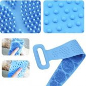 Banyo Sırt Kesesi Çift Taraflı Silikon Cilt Temizleme Fırçası Banyo Lif İ 60 Cm Asorti - 2