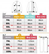 Erkek Büyük Beden Battal Boy Likralı Eşofman Takımı 7XL-10XL - 12
