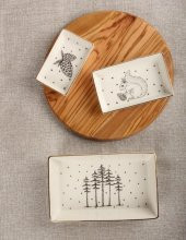 Porland Forest Dikdörtgen Kahvaltı Meze Tabağı 3 Lü 04LFH1 - 1