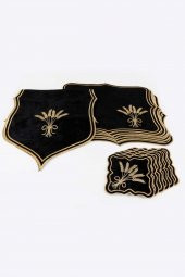 13 Parça Amerikan Servis Ve Runner Seti Siyah-Gold - 1