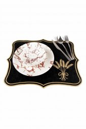 13 Parça Amerikan Servis Ve Runner Seti Siyah-Gold - 2