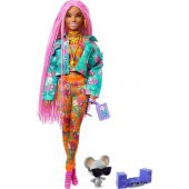 Barbie Extra Pembe Örgü Saçlı Bebek MTL-GXF09 - 2