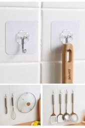 Kendinden Yapışkanlı Şeffaf Askı 5 Li Set - 1