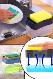 Pompalı Sünger Hazneli Sıvı Sabunluk 380 ml - 1