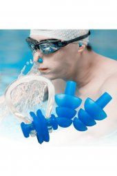 Yüzücü Kulak Burun Tıkacı Seti Tıkaç Deniz Havuz Yüzücü Seti - 4