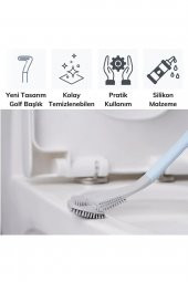 Ergonomik Tasarımlı Silikon Tuvalet Fırçası - 6